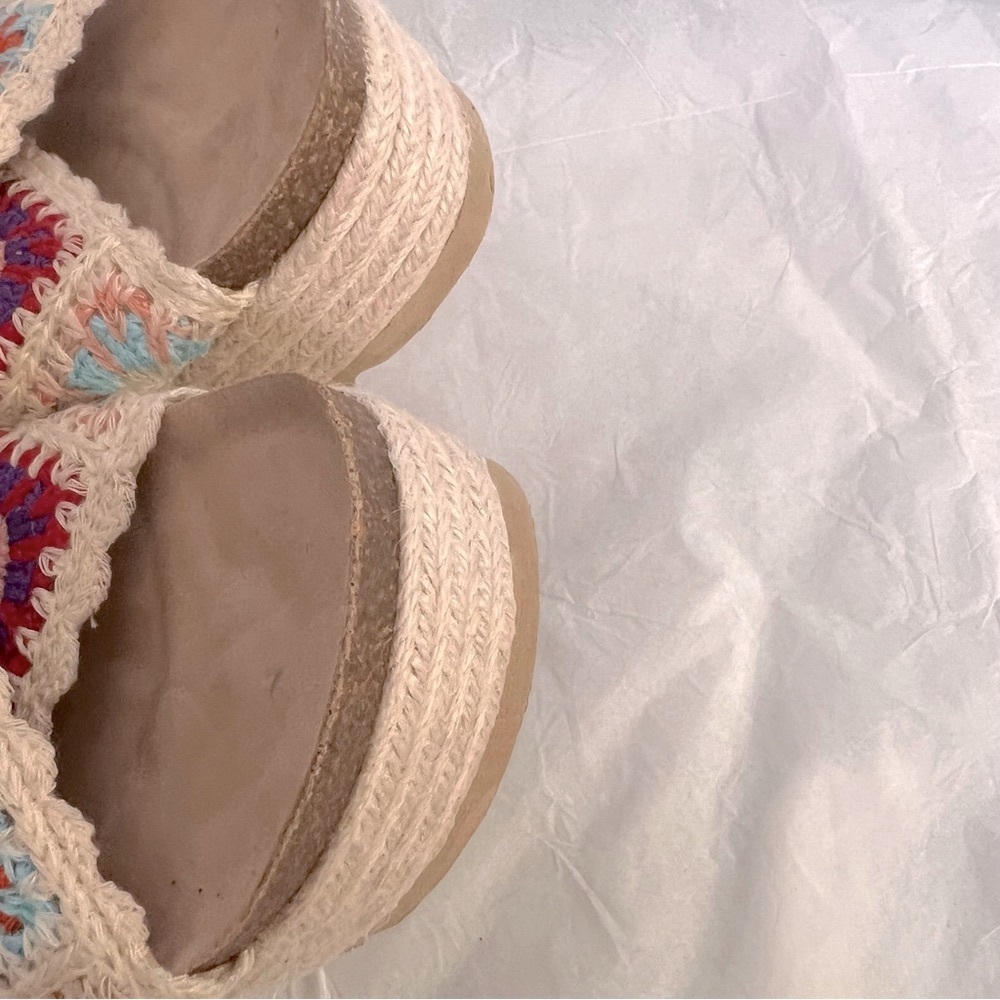 Dirty Laundry Beige Multicolored Patchwork Platfo… - image 5